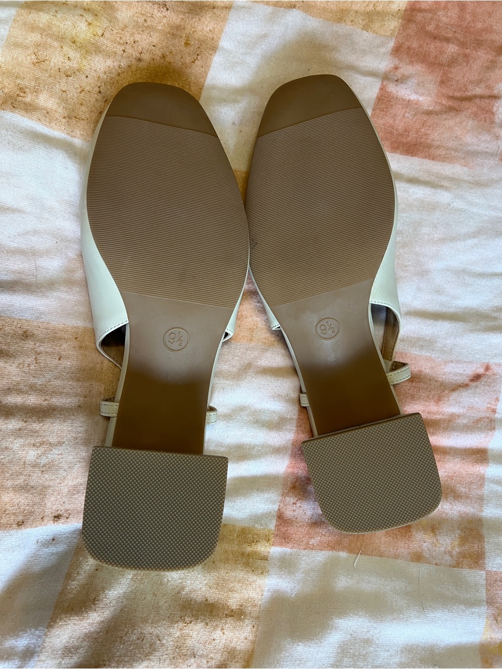 a new day Cream Slingback Loafer Mules with Gold Hardware - Picture 4 of 5